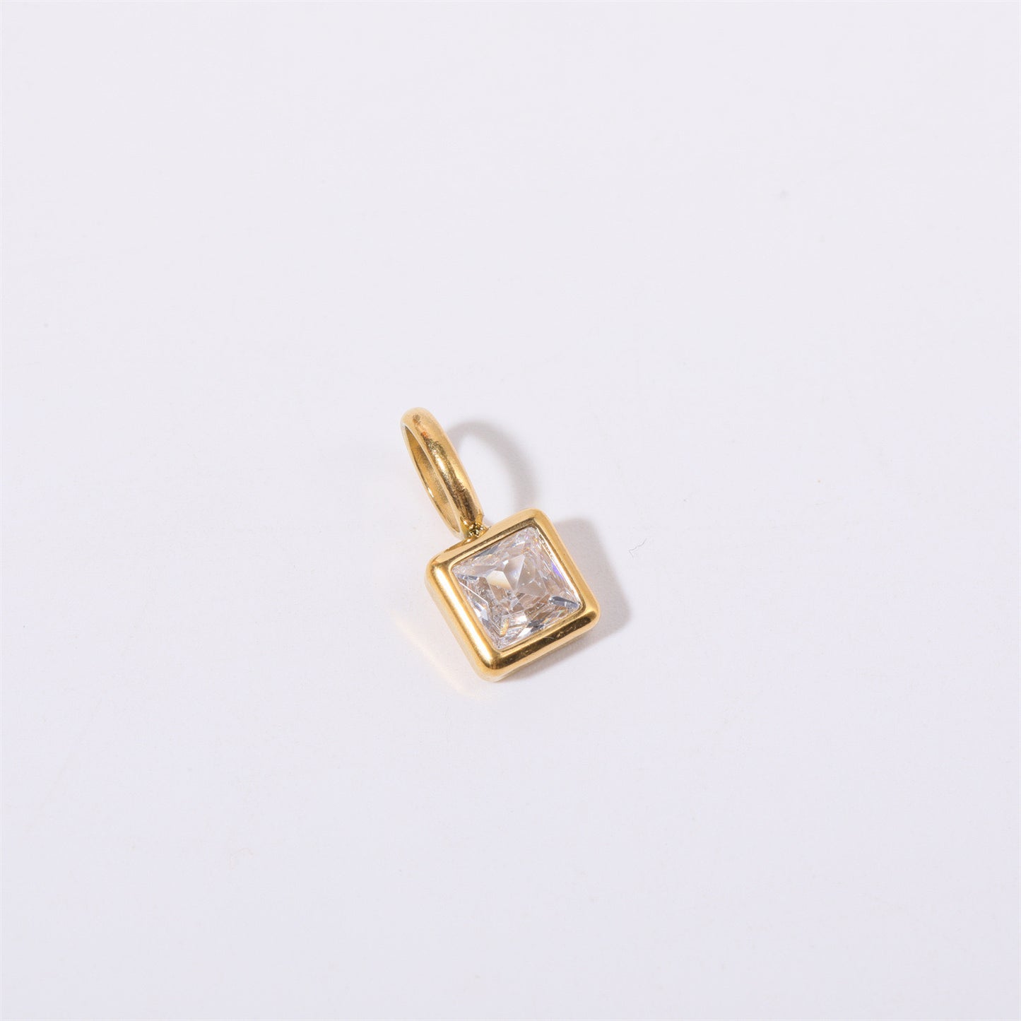 Birthstone Charm Stainless Steel Pendant