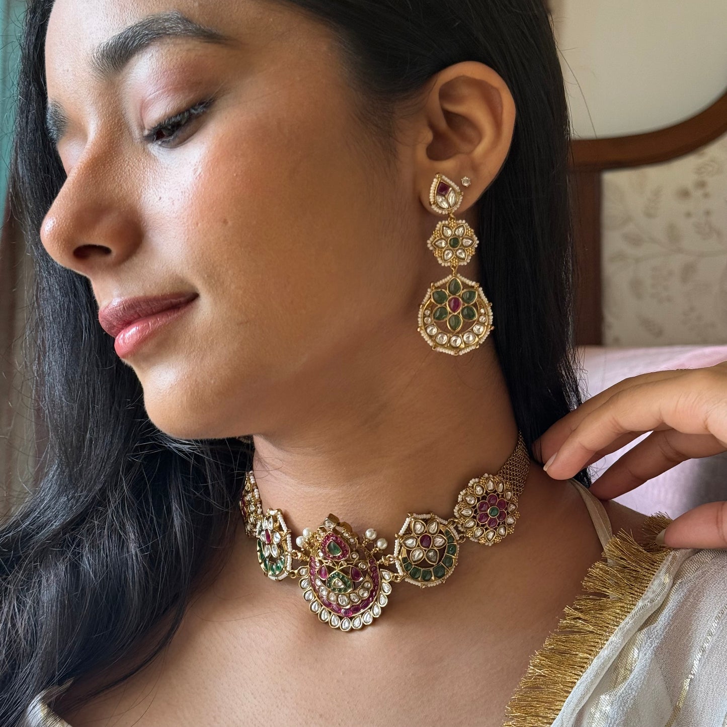 Rangmahal Handcrafted Kundan Choker Set