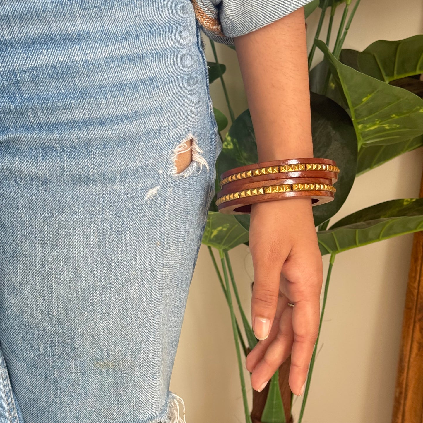 Wooden Handmade Bangle-Set of 2