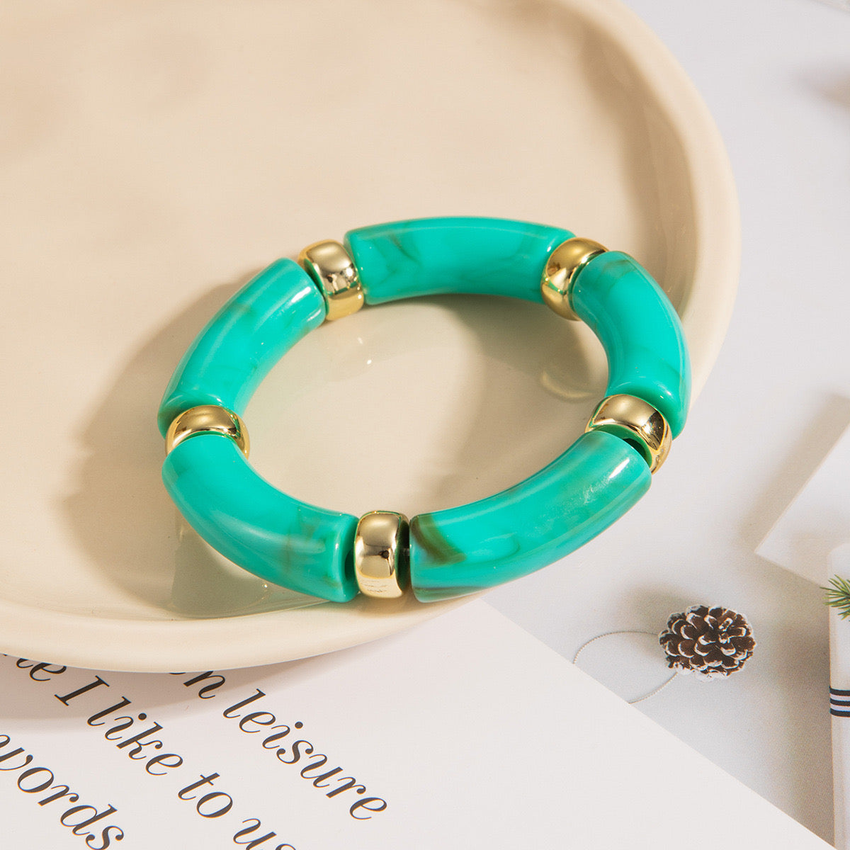 Retro Multi Acrylic Bracelet