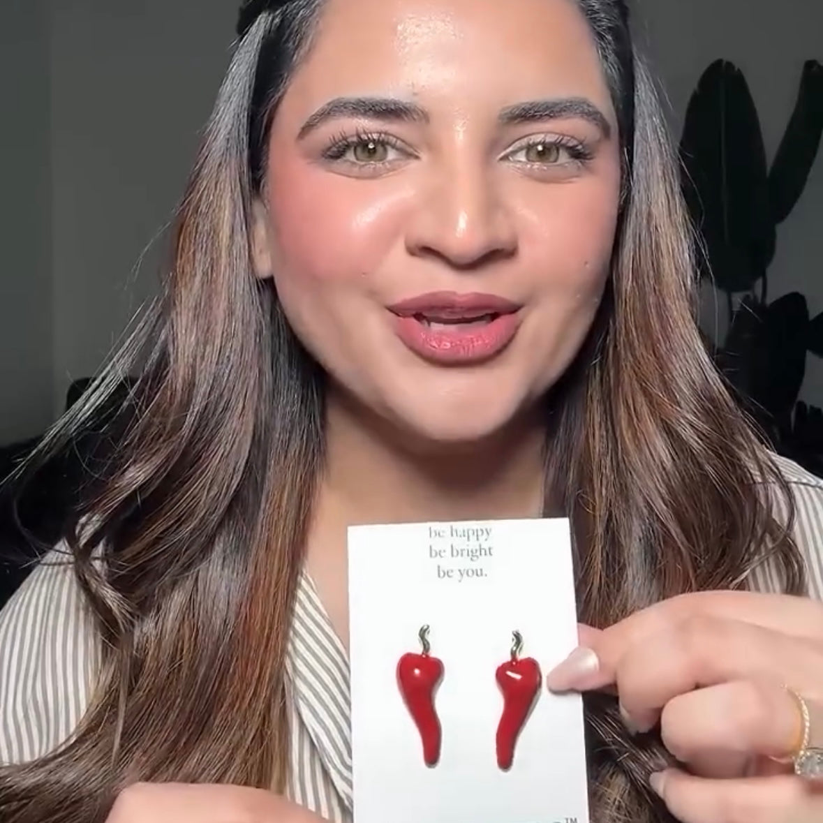 Chilly Hot Mirchi Enamel Studs