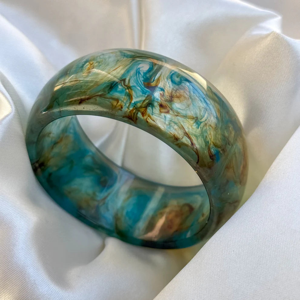 Dark Green Resin Bangle