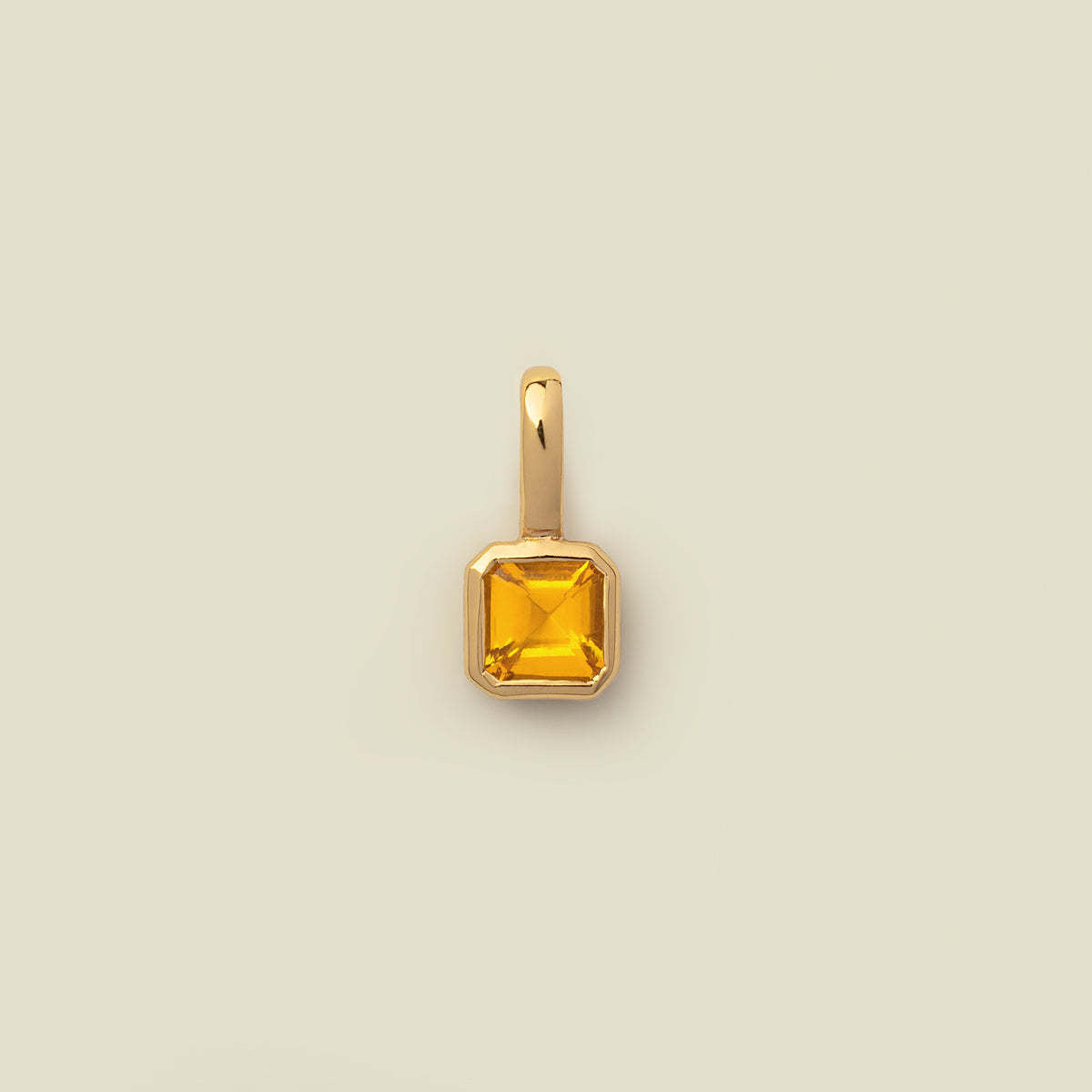 Birthstone Charm Stainless Steel Pendant