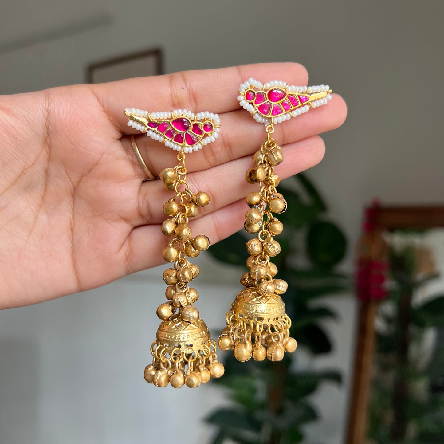 Mayura Ghungroo Jhumkas