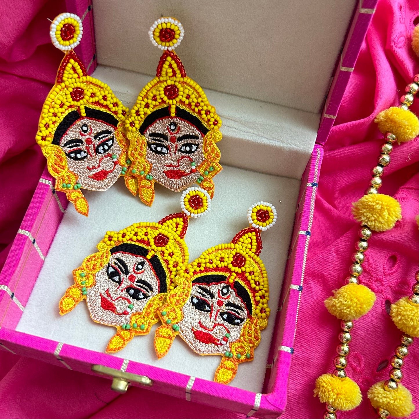 Choti Maa Handmade Durga Beaded Earrings