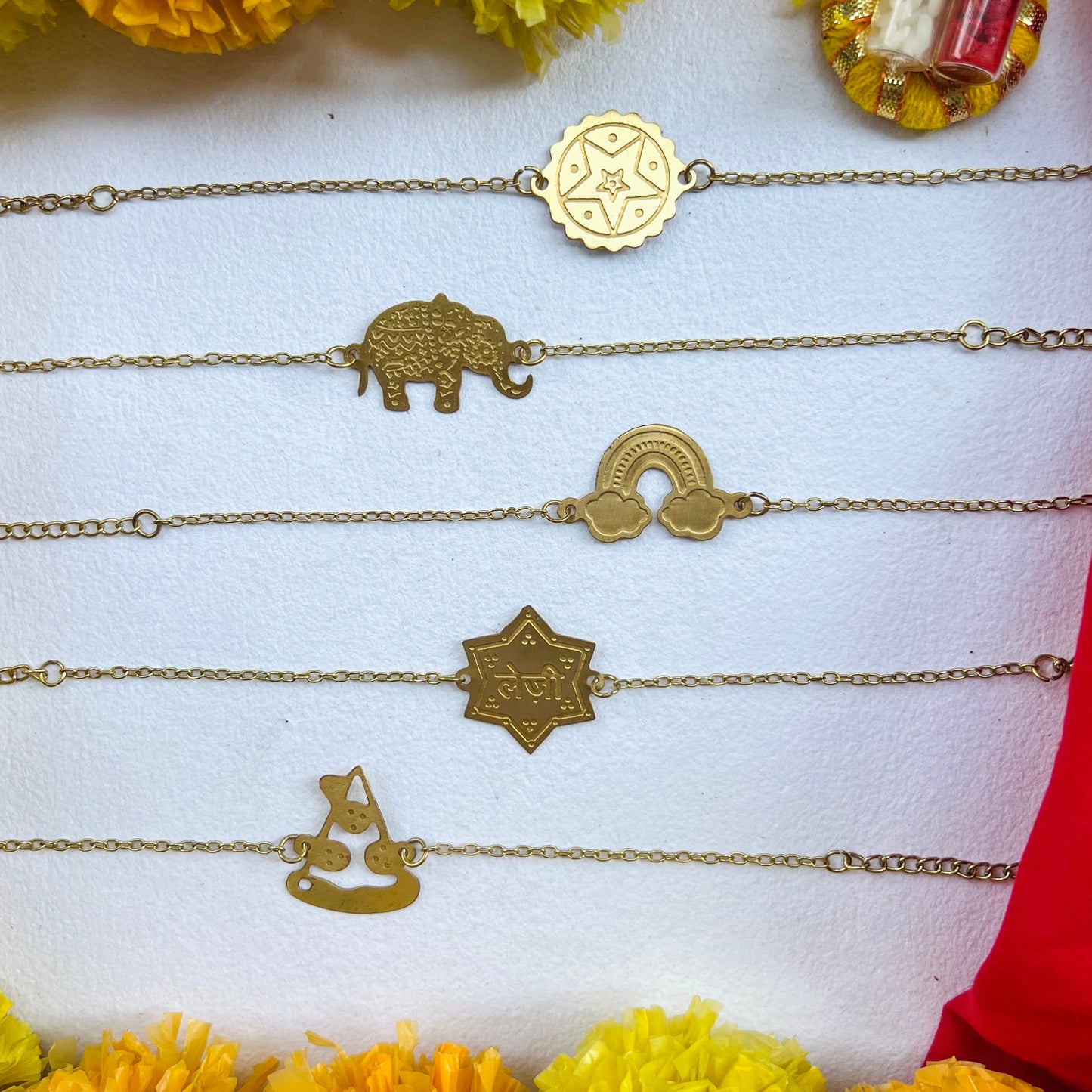 Brass Rakhi Combo (Any 3)