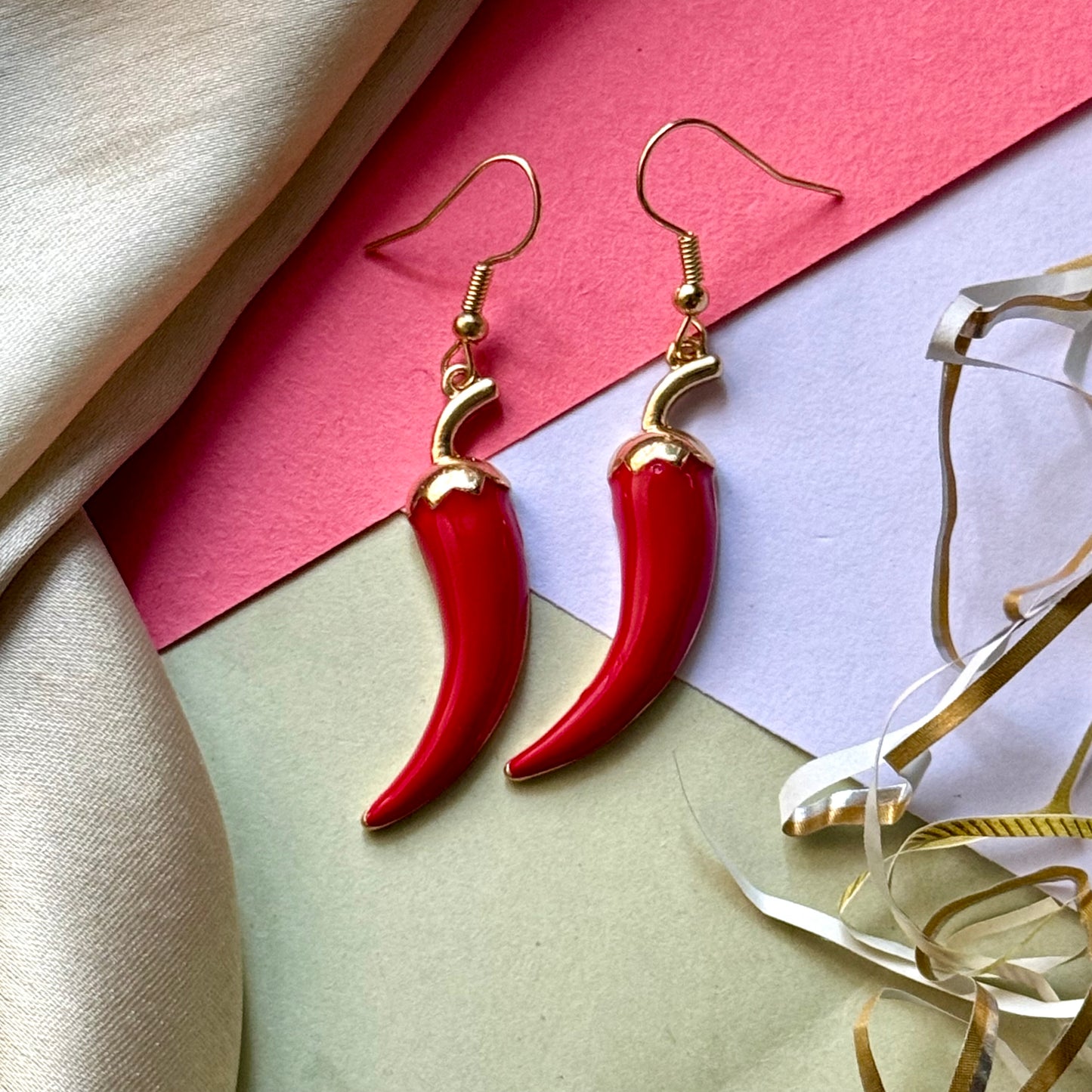 Mirchi Metal Earrings Pre Order