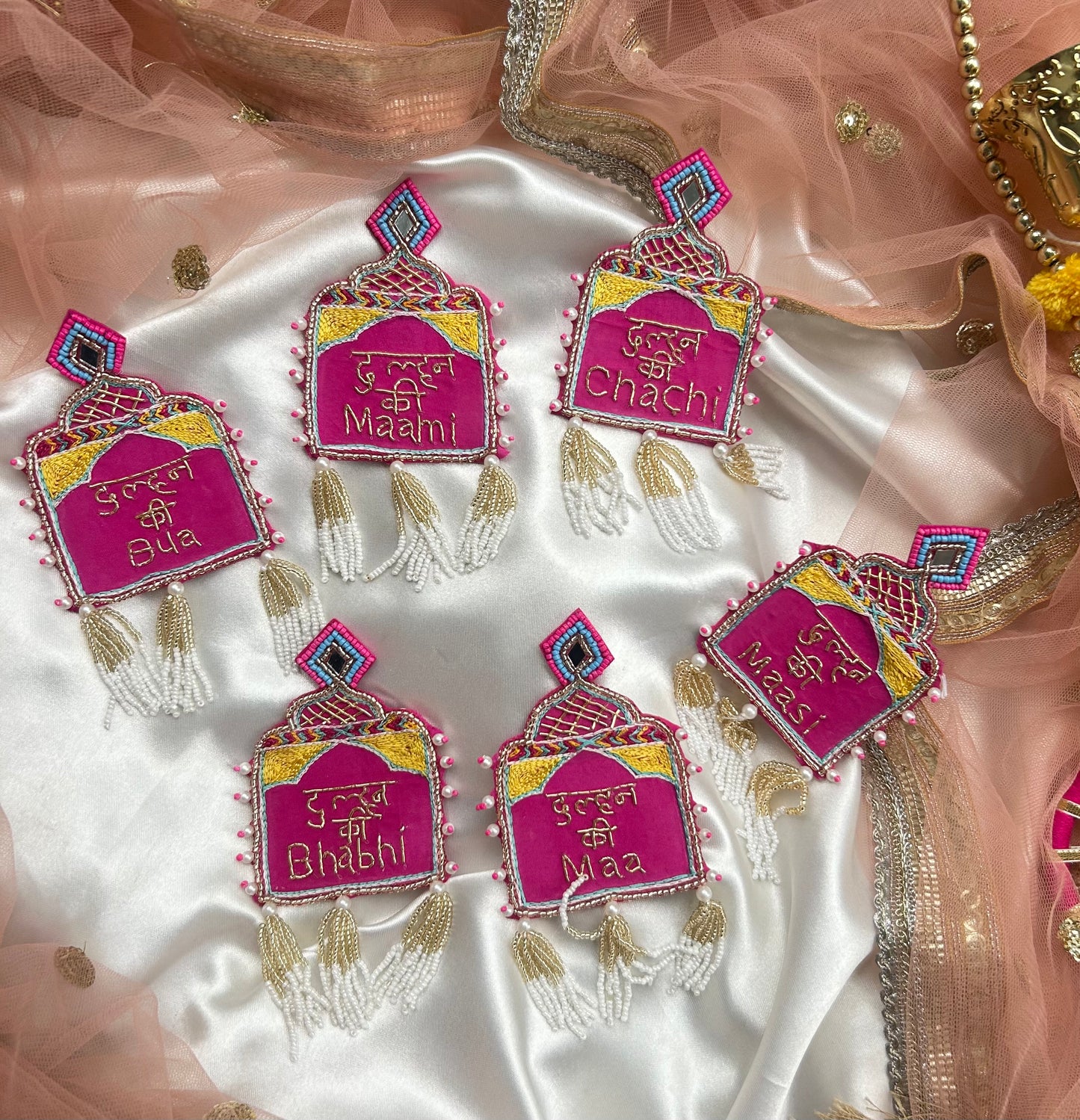 Dulhan ki Side Brooches - pink