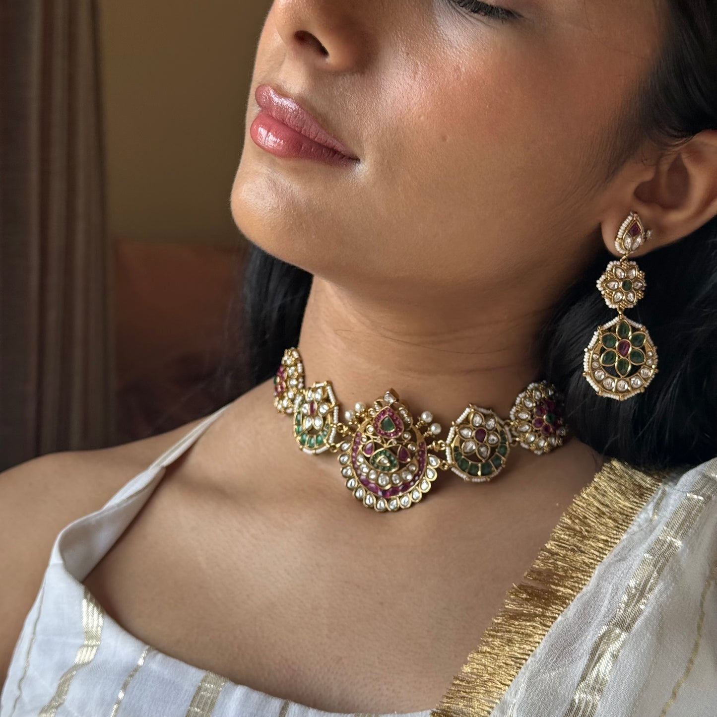 Rangmahal Handcrafted Kundan Choker Set