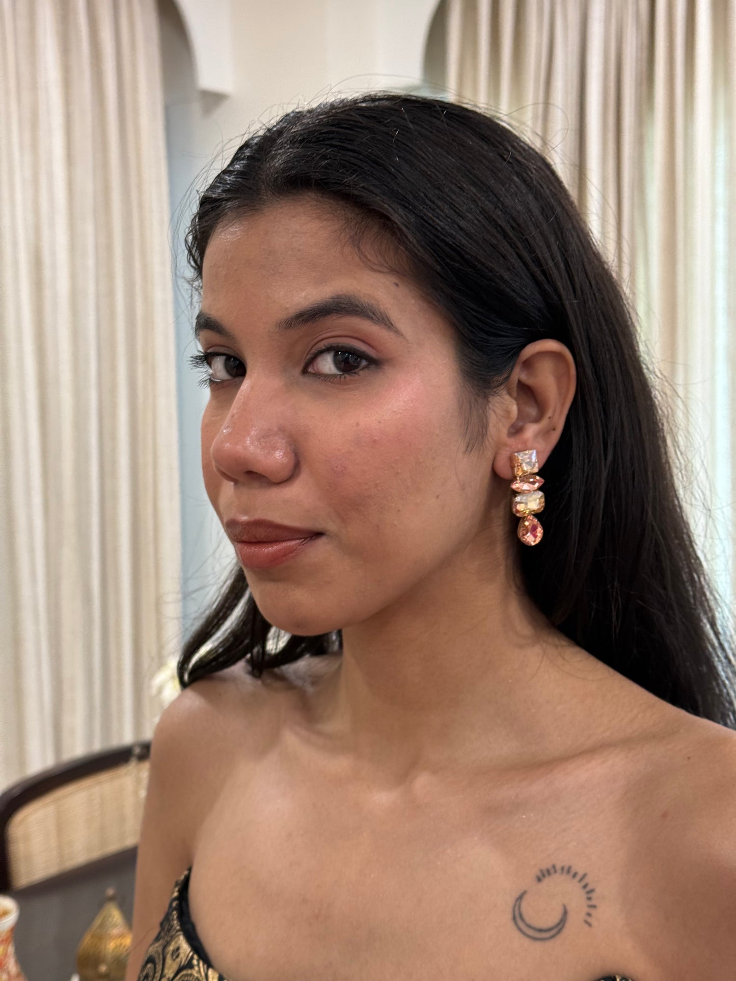 Sunset Mixed Cut Drop Earrings