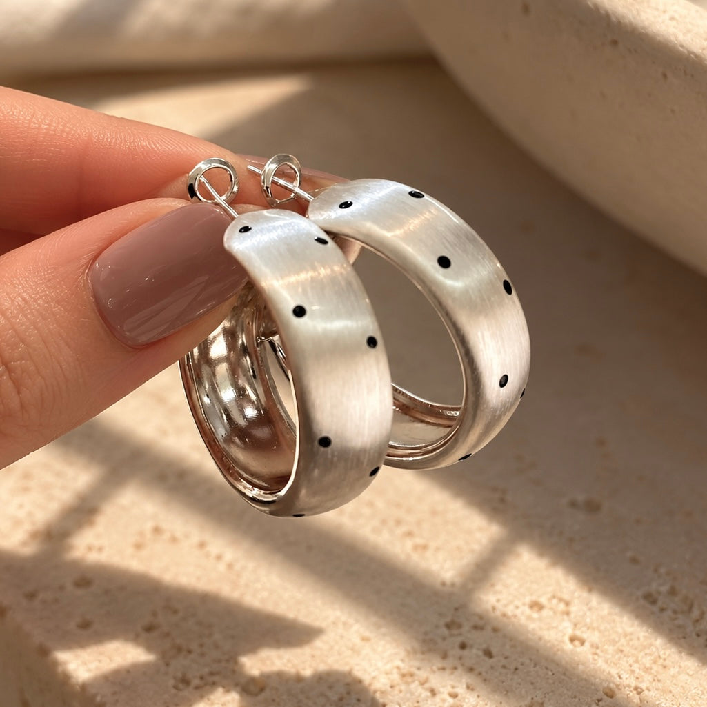 Lara Polka Dot Hoops