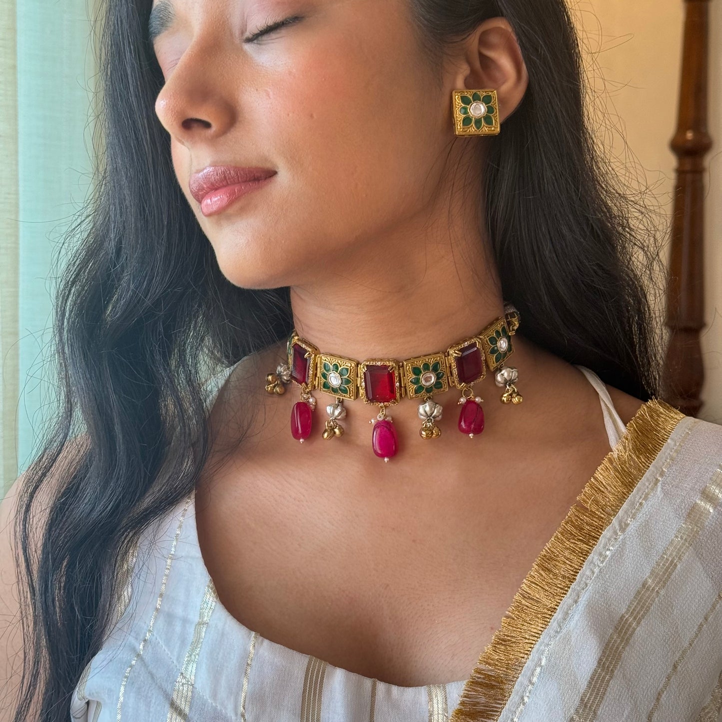 Noor Jahan Kundan Choker Set
