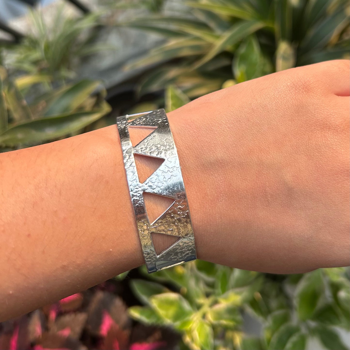 Cleopatra Silver Metal Bracelet