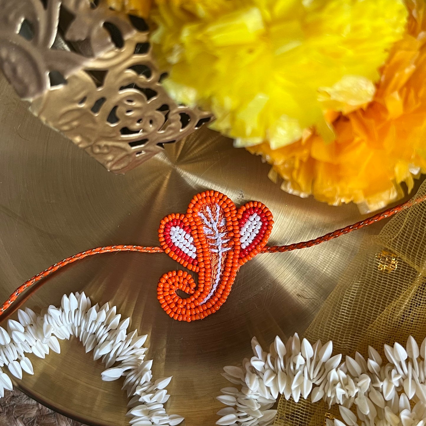 Ganpati Handmade Beaded Rakhi