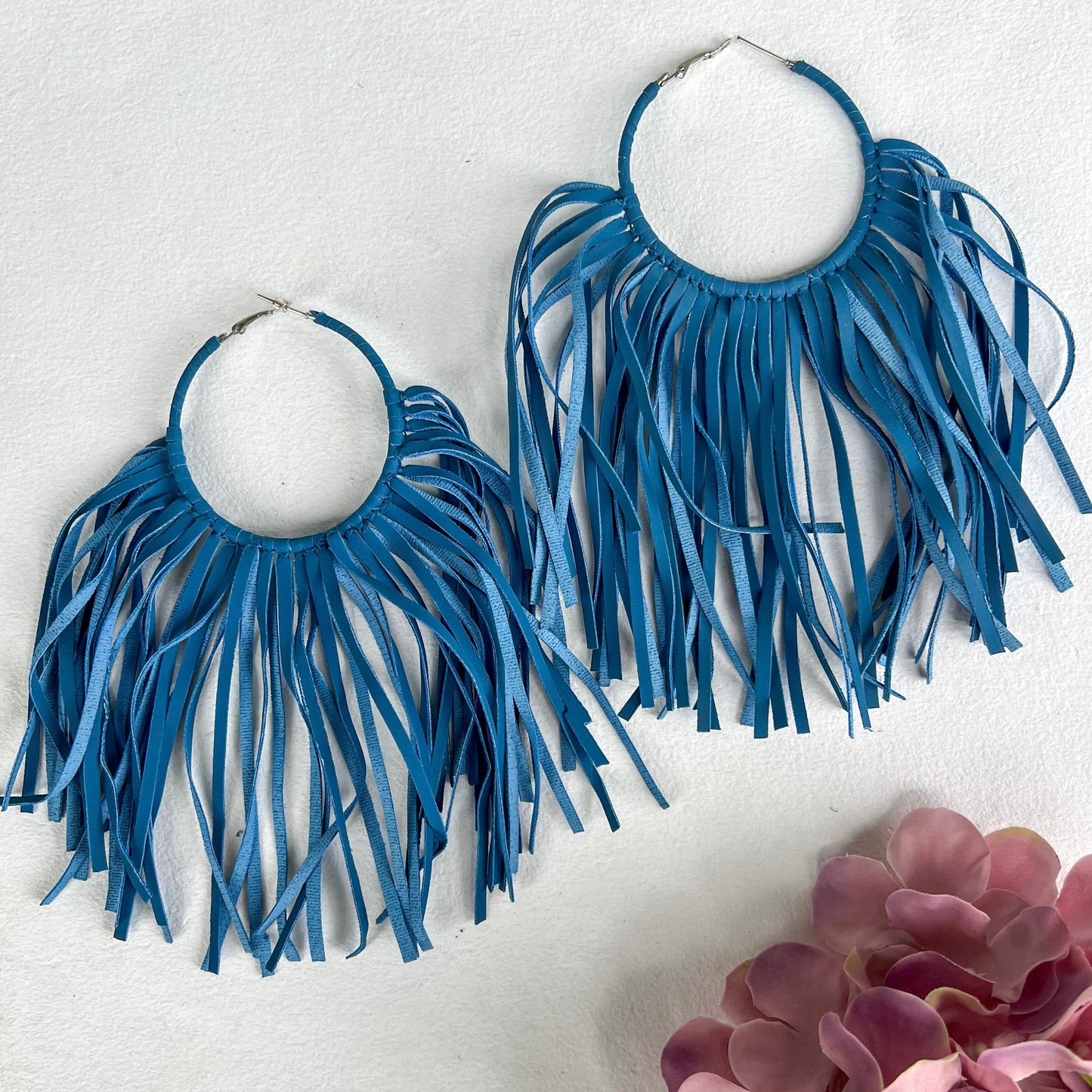Cowgirl Blue Hoops