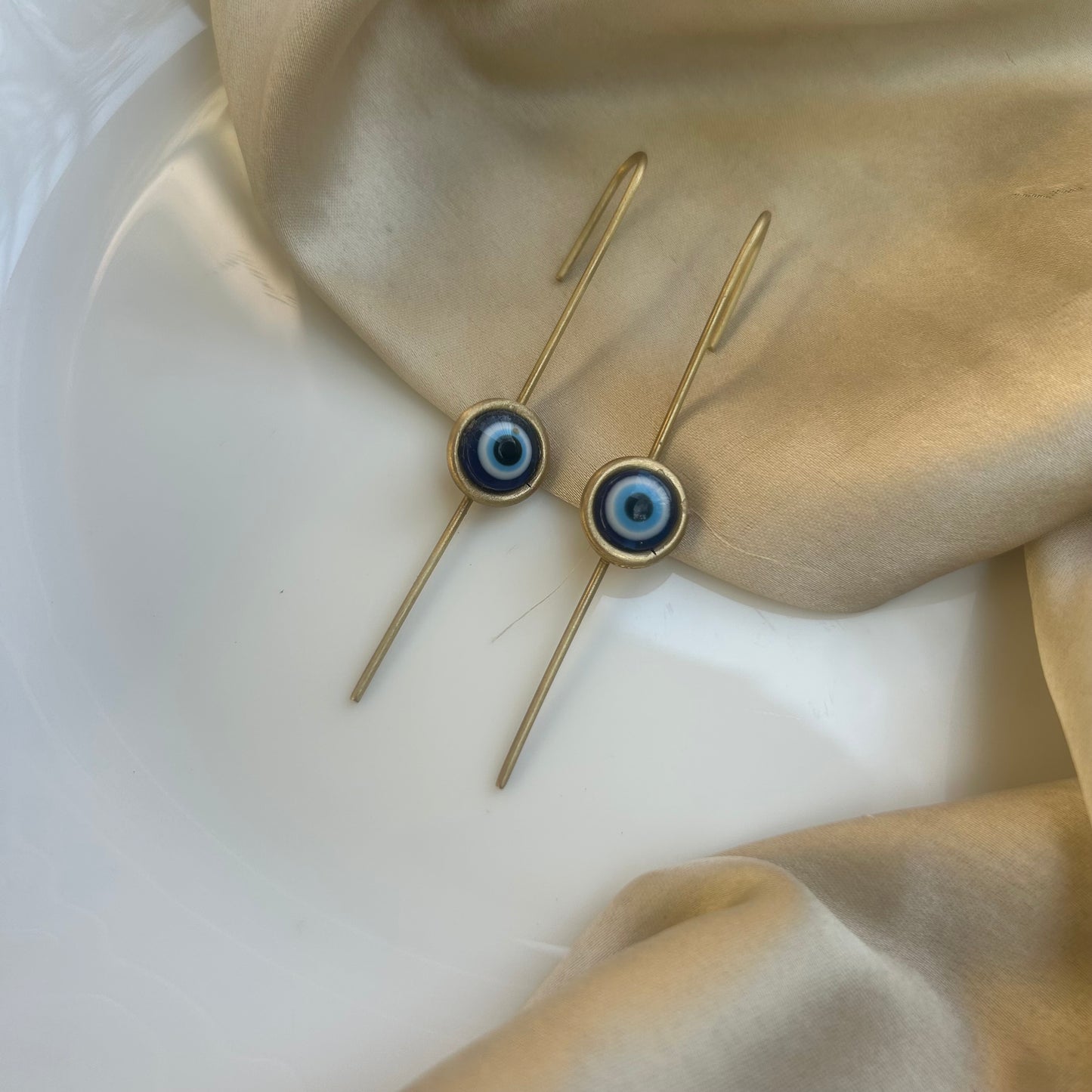 Evil eye Handmade Brass Ear Cuff