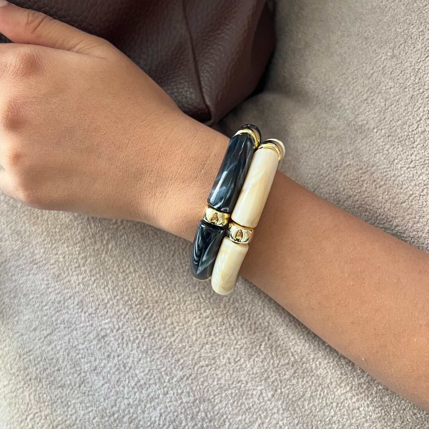 Retro Acrylic Bracelet Set