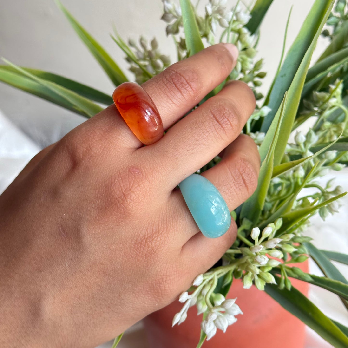 Y2K Resin Chunkey Marble Ring