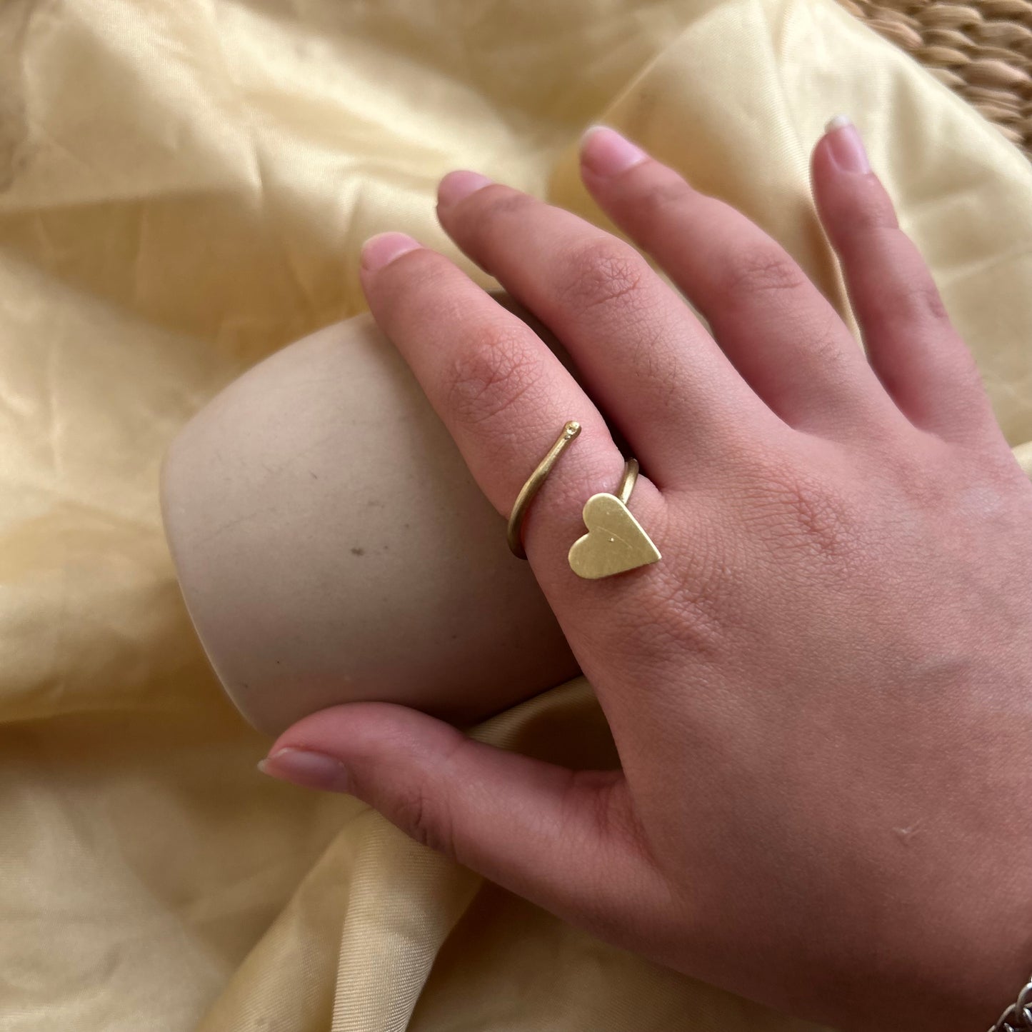 Love Loop Gold Brass Ring