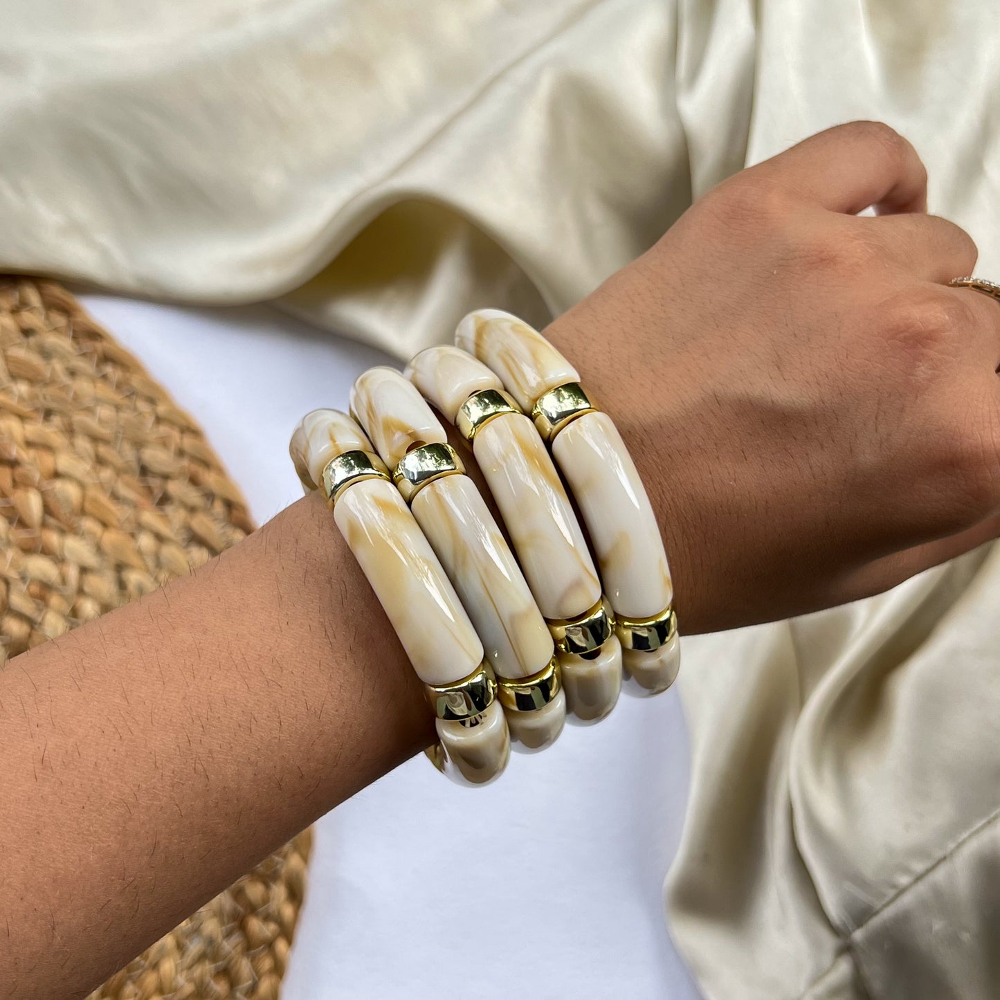 Retro Acrylic Bracelet Set