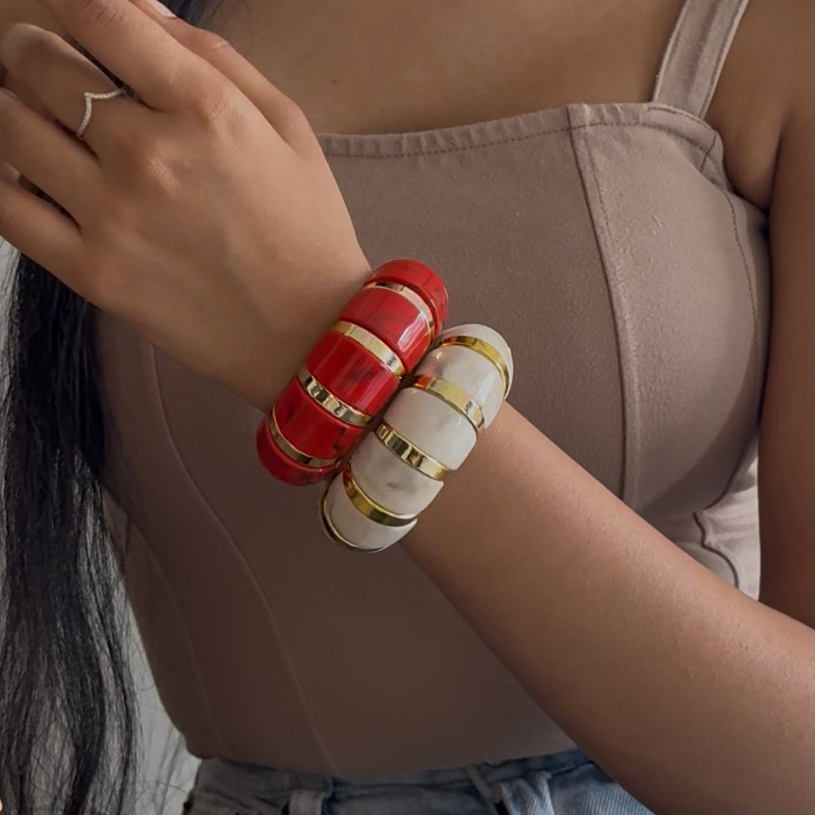 Gloss & Gold Resin Bracelets