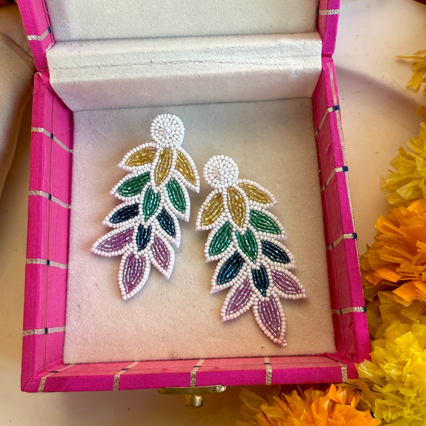 Mor Pankh Handmade Beaded Earrings