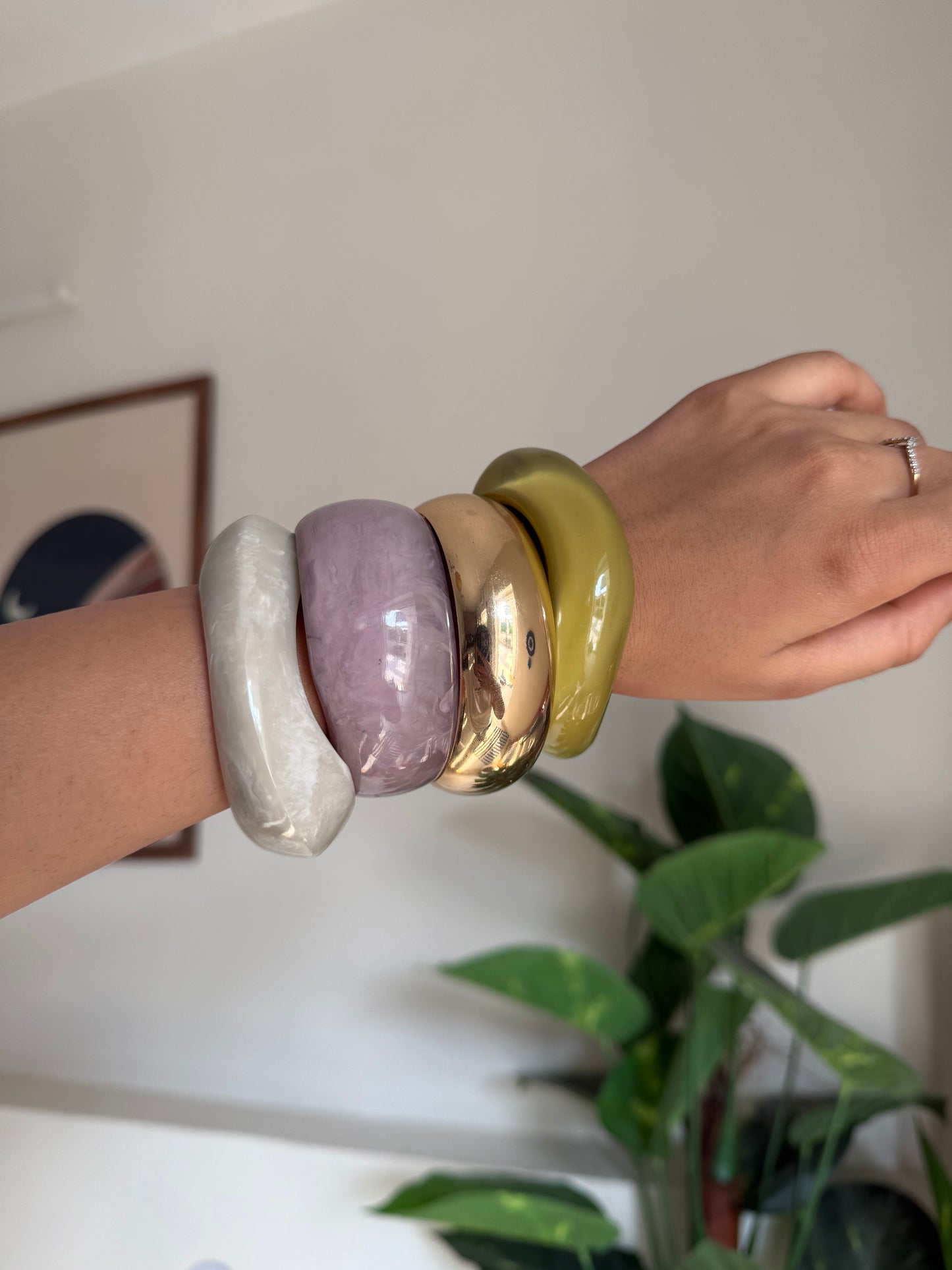 Anjini’s Resin & Gold Stack (Set of 4)