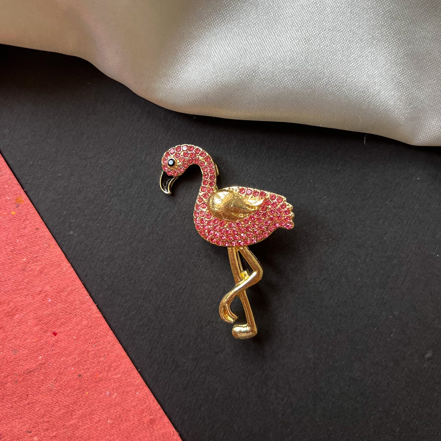 Flamingo Crystal Brooch