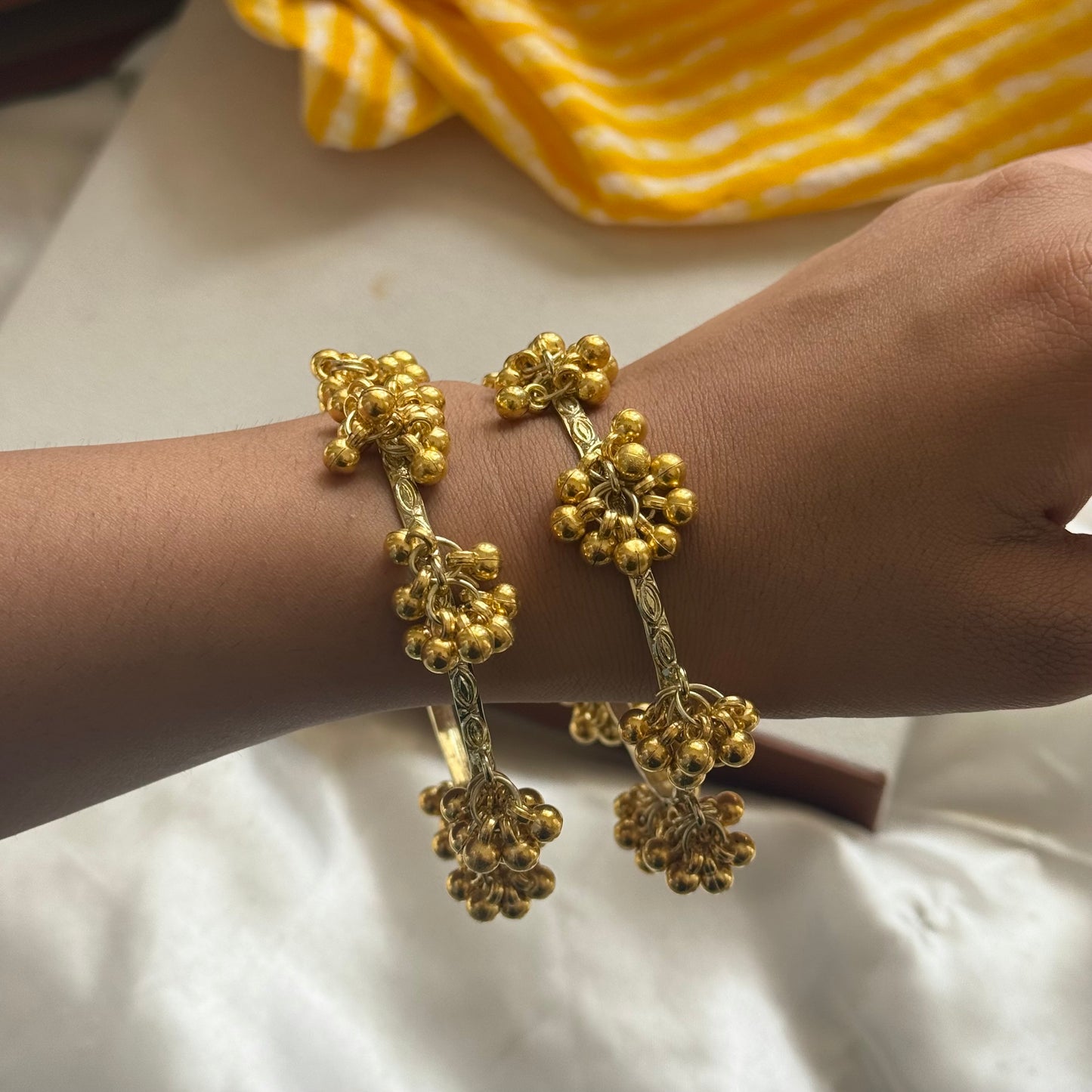 Ghungroo Gold Bangles (Set of 2)