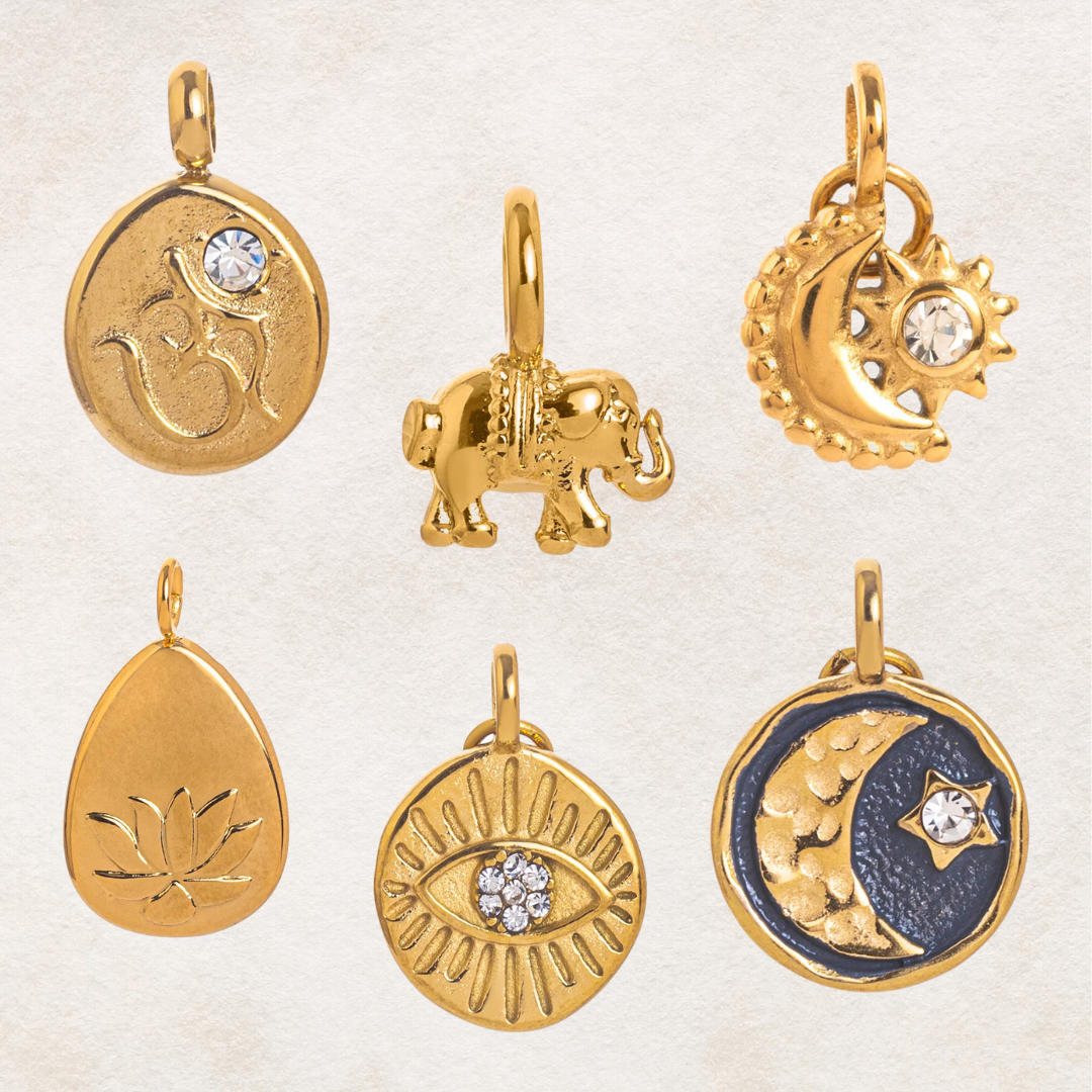 Stainless Steel Gold Plated Charms