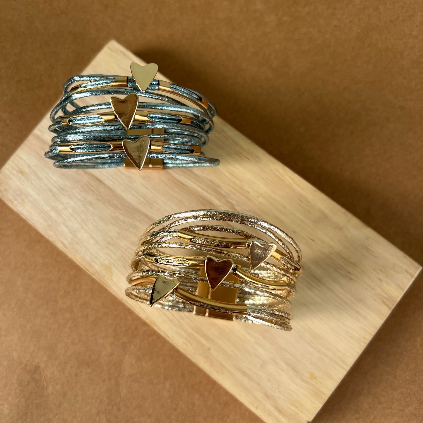 Moonlit Layers Copper Bracelet