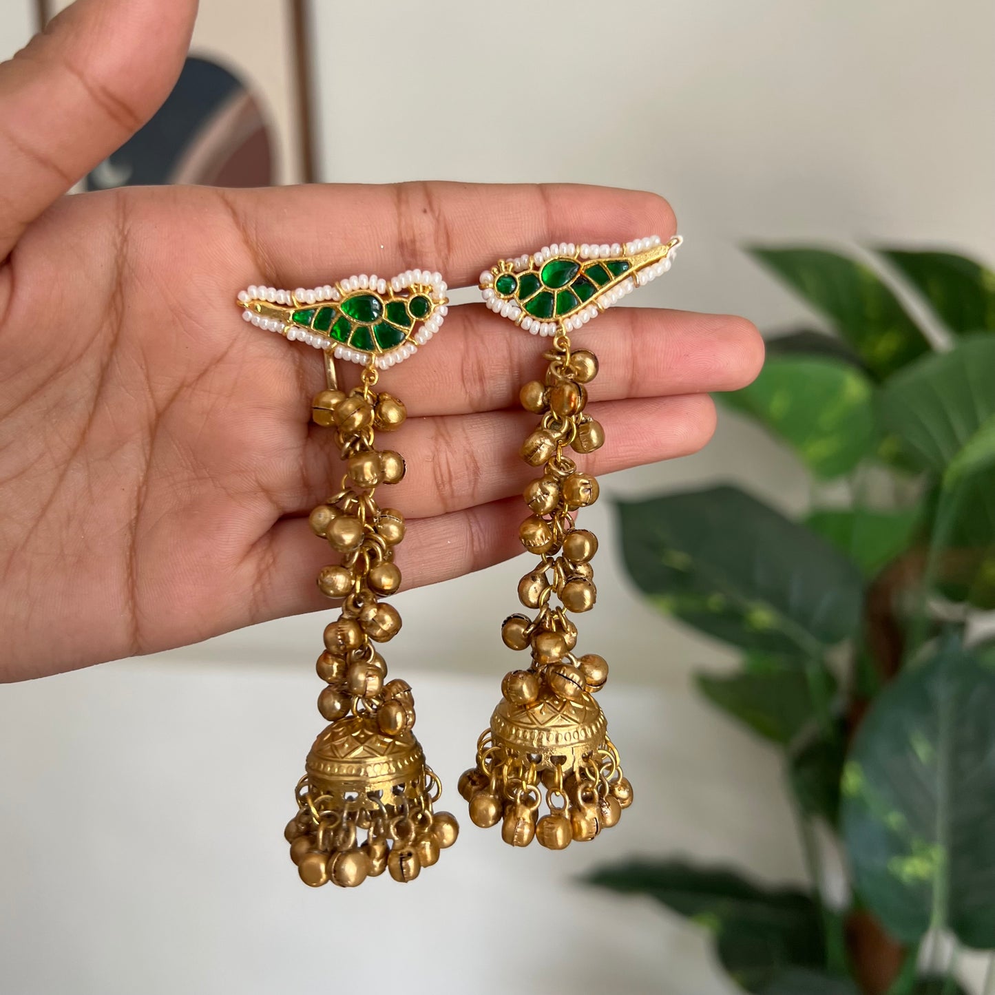 Mayura Ghungroo Jhumkas