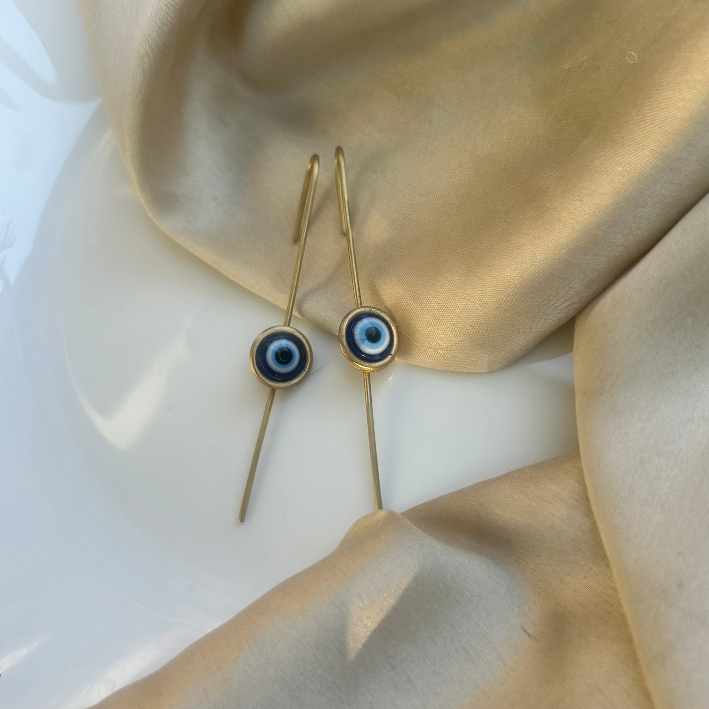 Evil eye Handmade Brass Ear Cuff