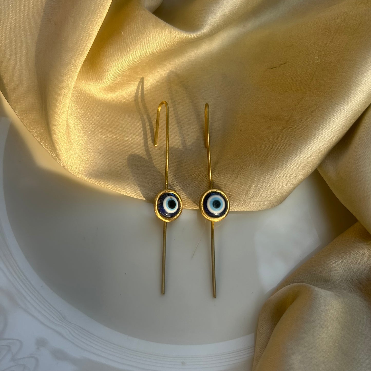Evil eye Handmade Brass Ear Cuff