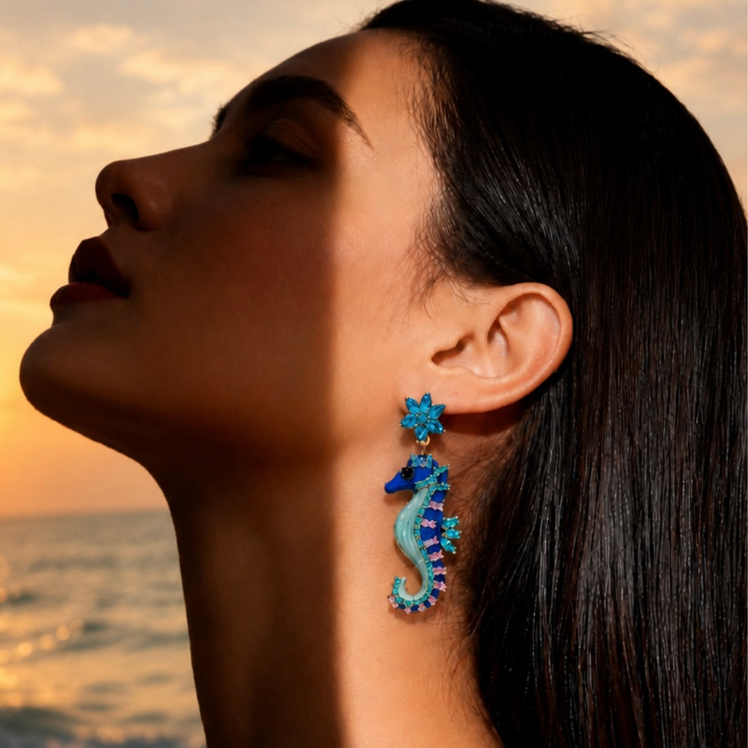 Seahorse Statement Earrings