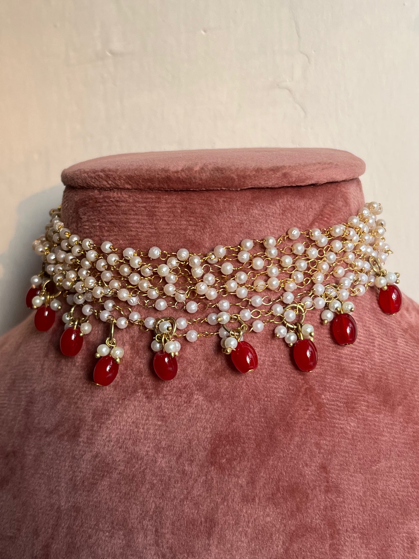 Rajashree (Red) Indian Neckpiece