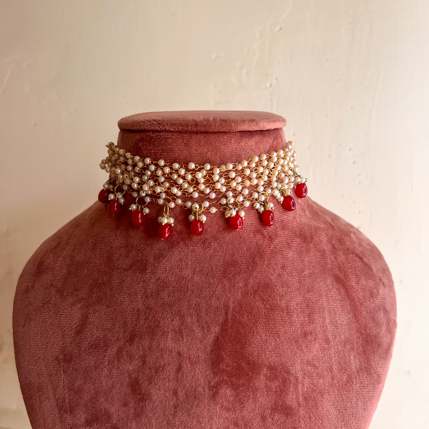 Rajashree (Red) Indian Neckpiece