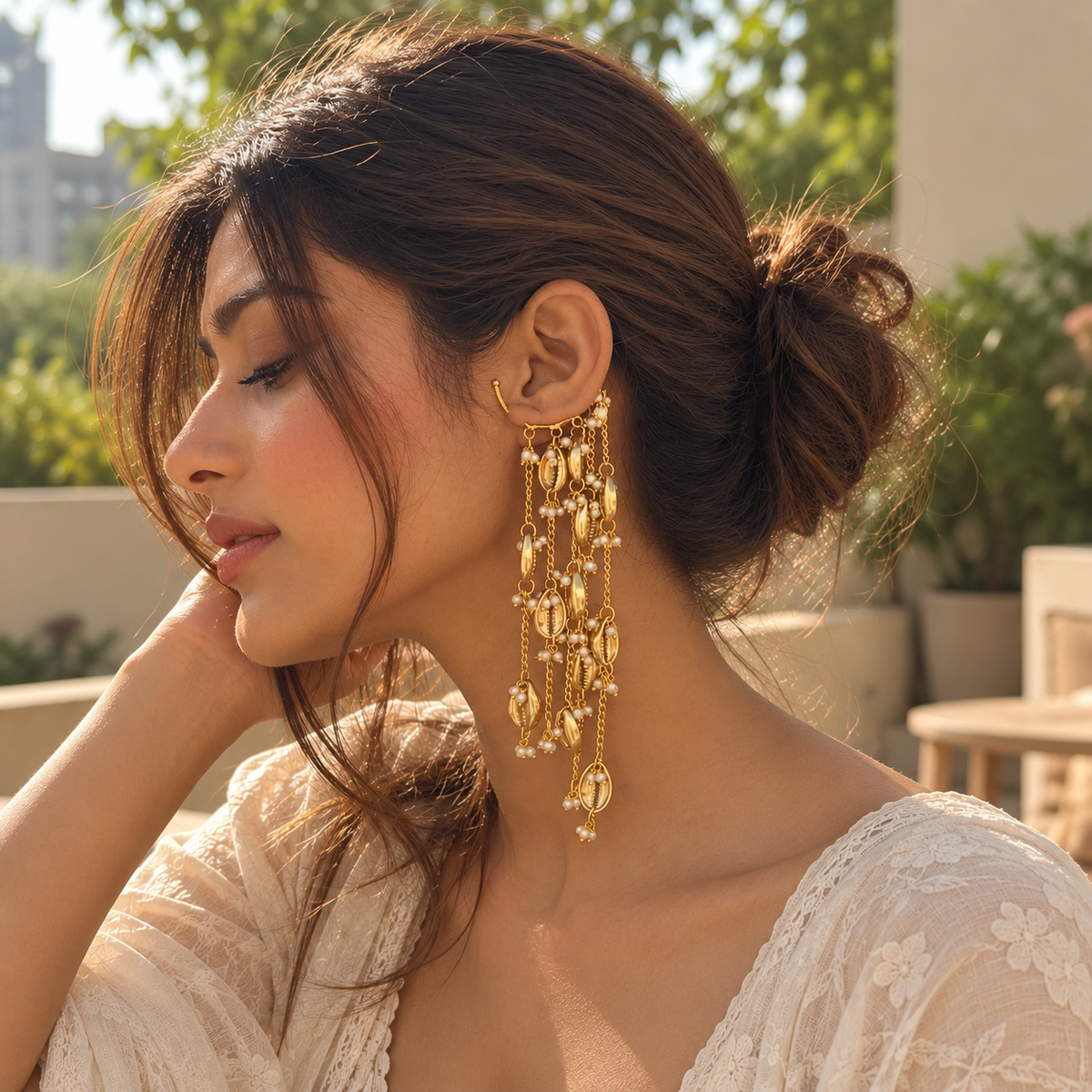 Riva Golden Shell Ear Cuff (Both sides)