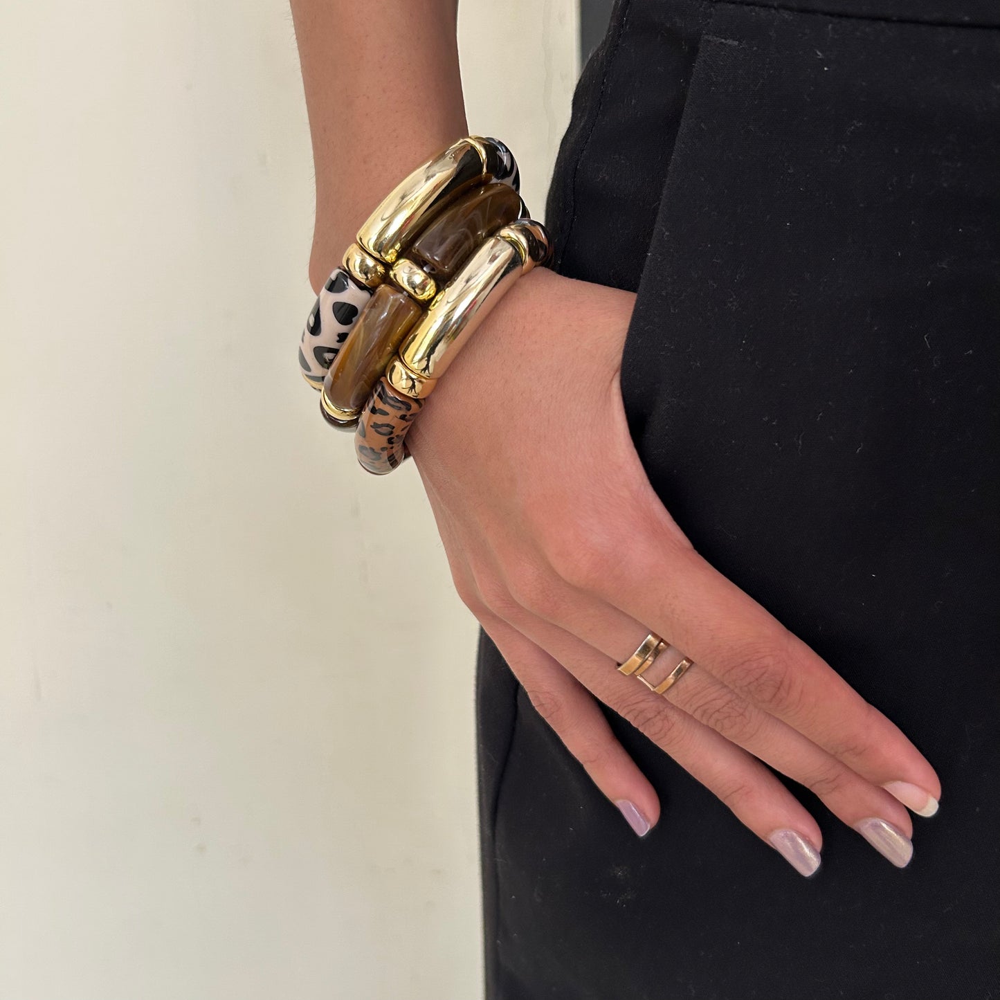 Leopard Luxe Resin Acrylic Bracelet