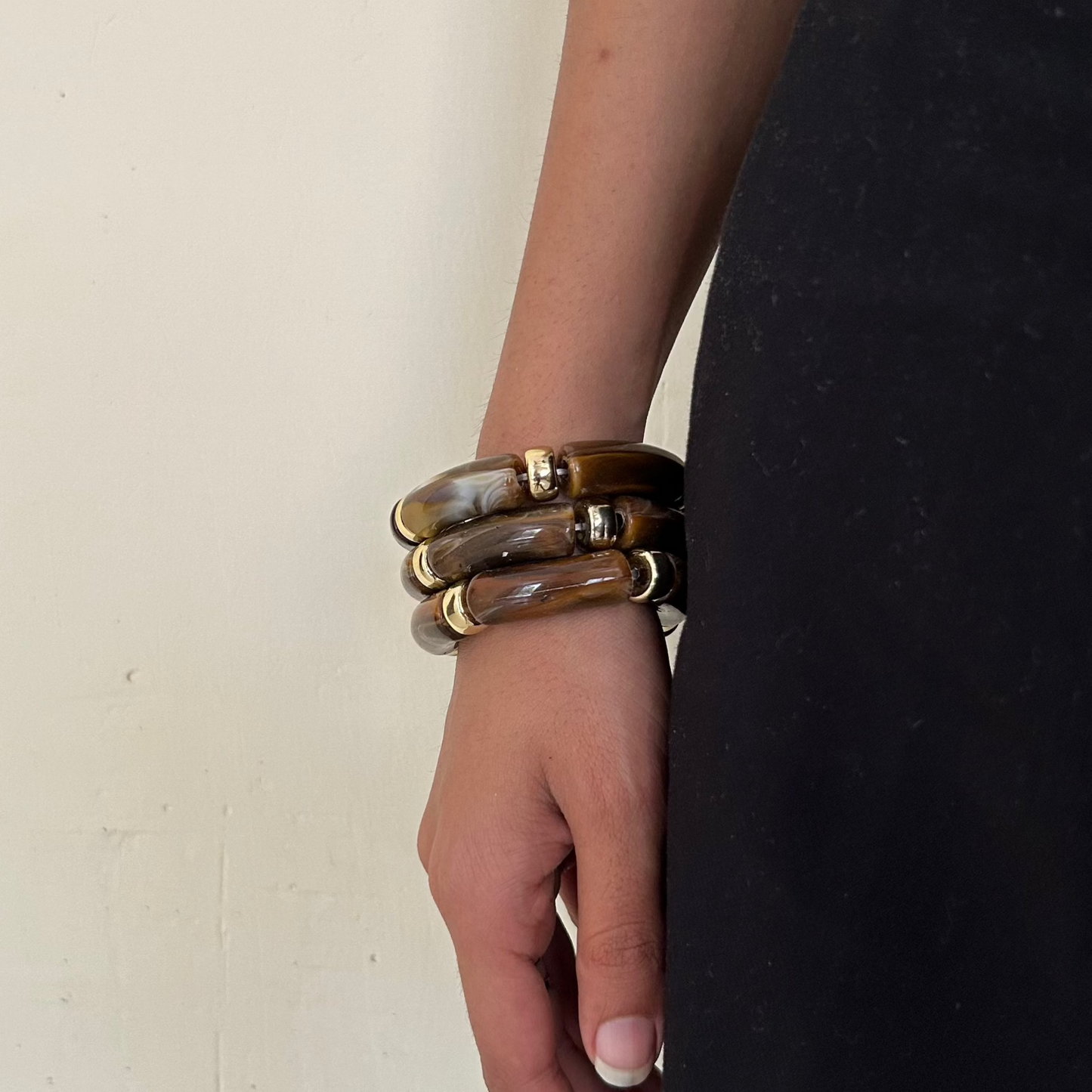 Walnut Brown Acrylic Bracelet