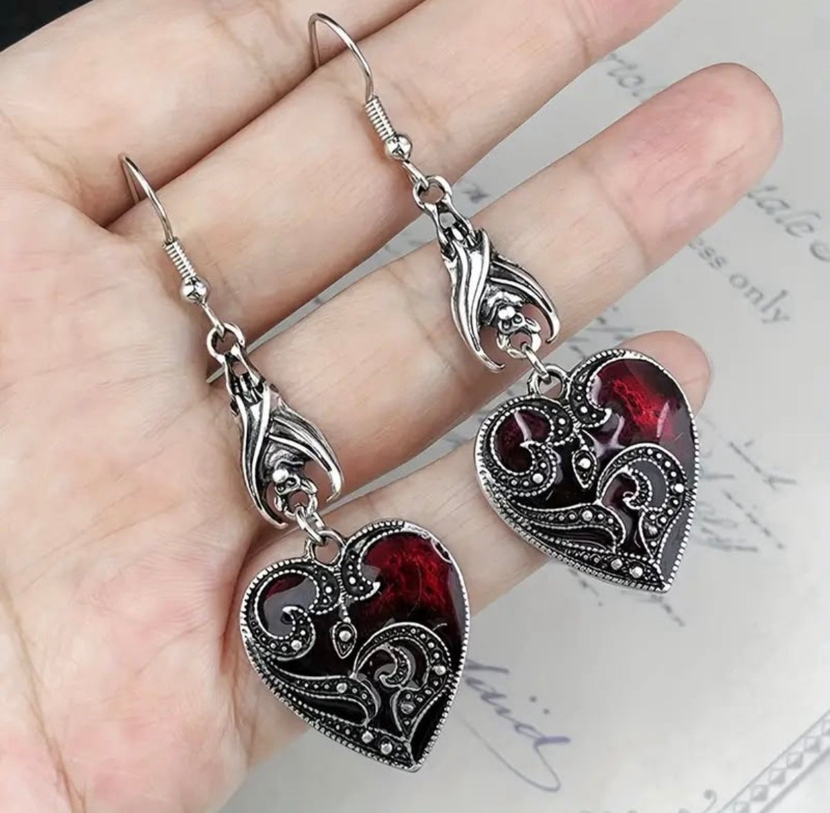 Die Heart Gothic Earrings