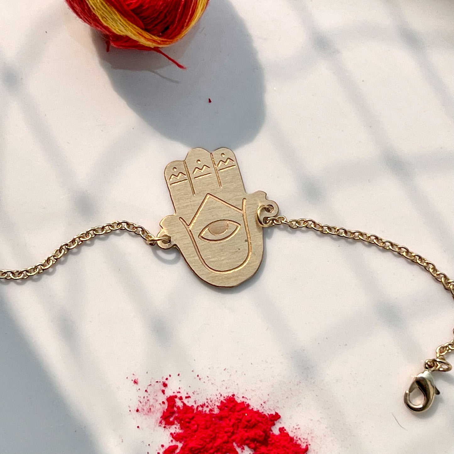 Hamsa Brass Bracelet