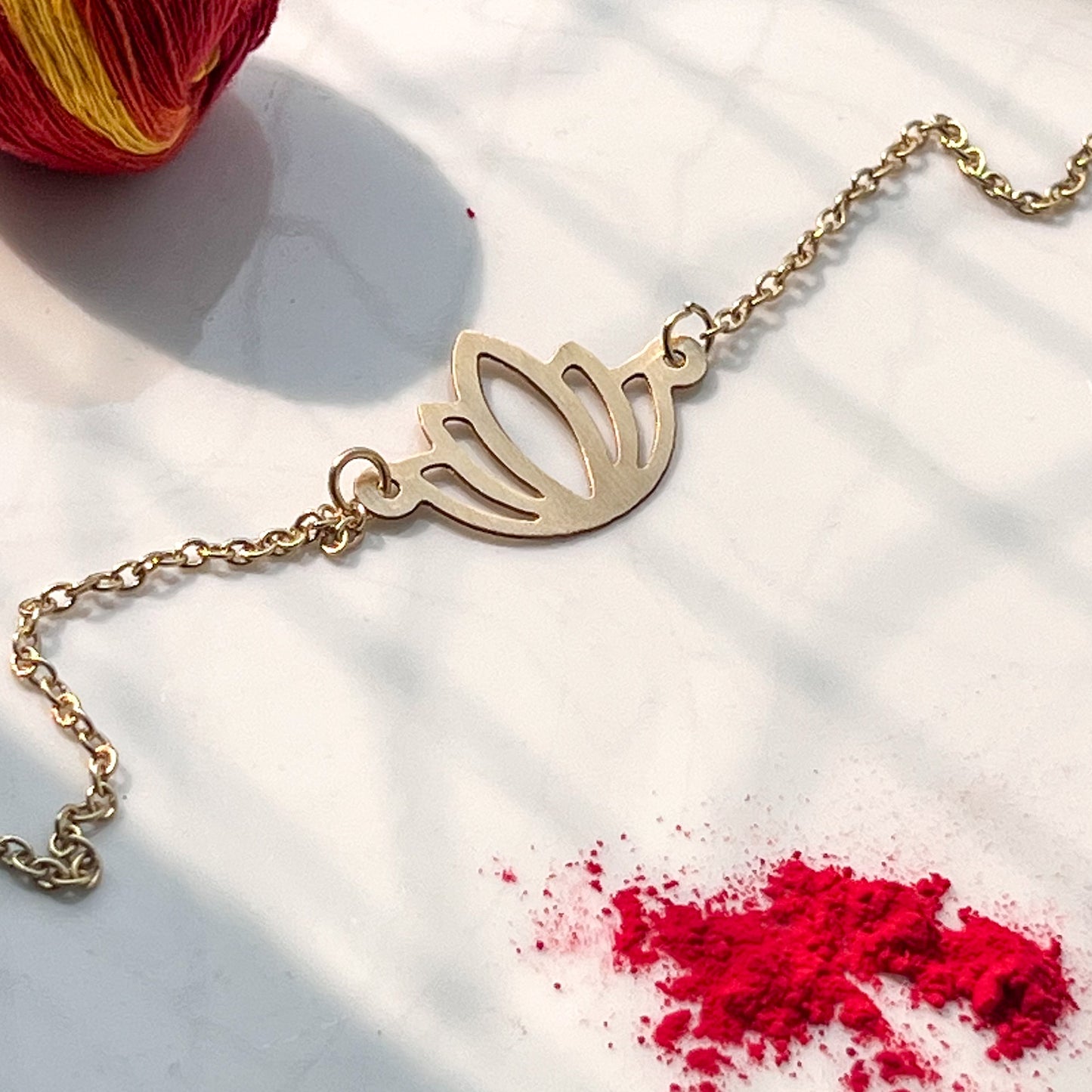 Lotus Brass Bracelet