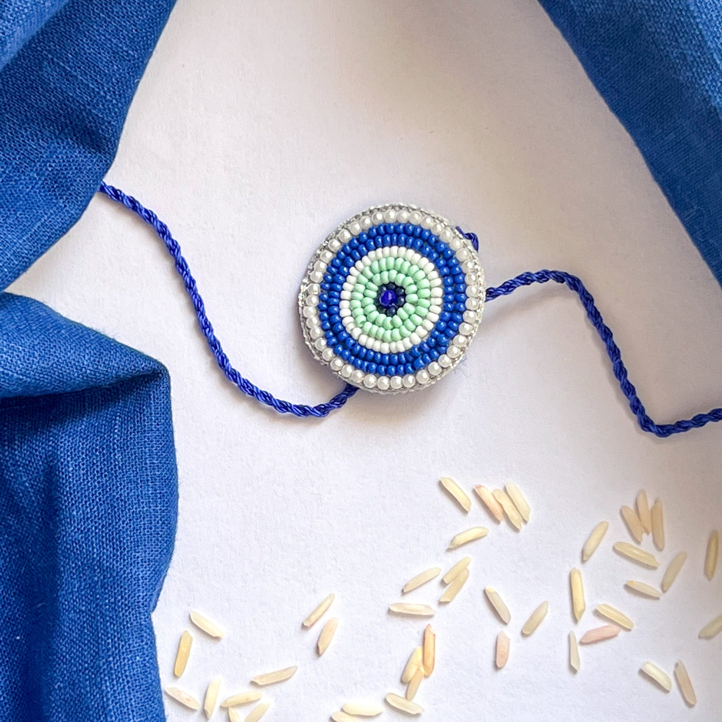 Nazar Kavach Handmade Beaded Rakhi
