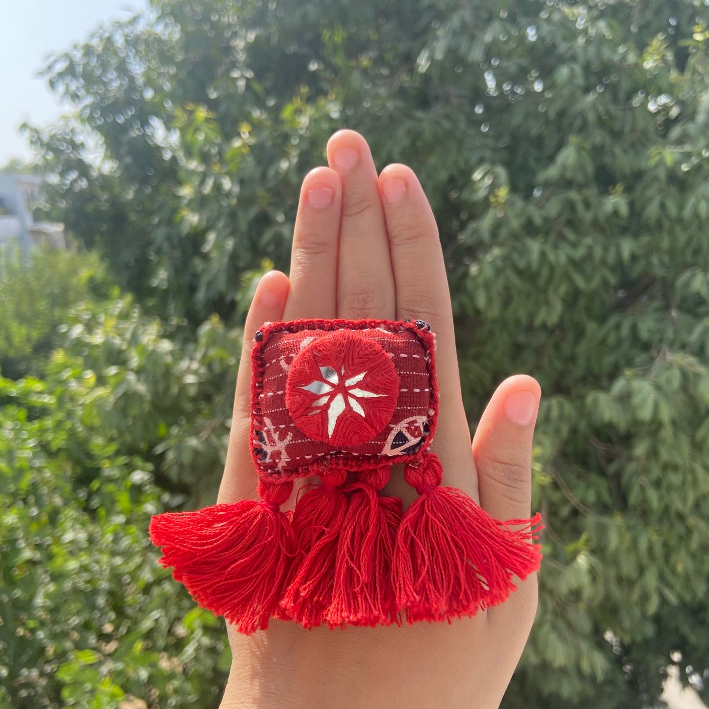 Mahal Fabric Ring (Red)