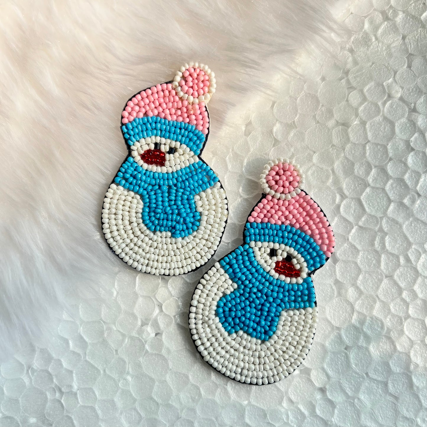 Snowman Winter Themed Handmade Earrings
