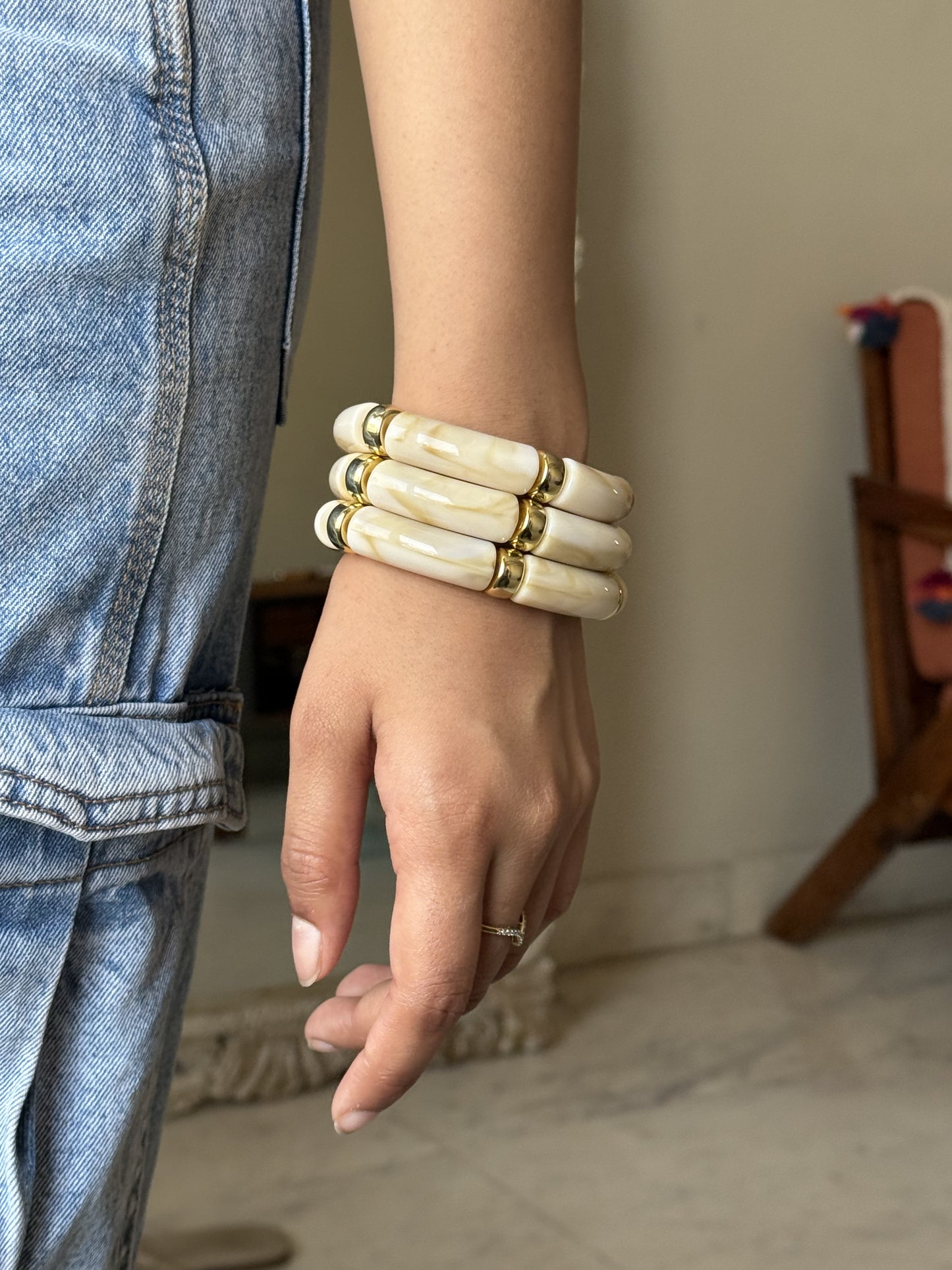 Retro Acrylic Bracelet Set