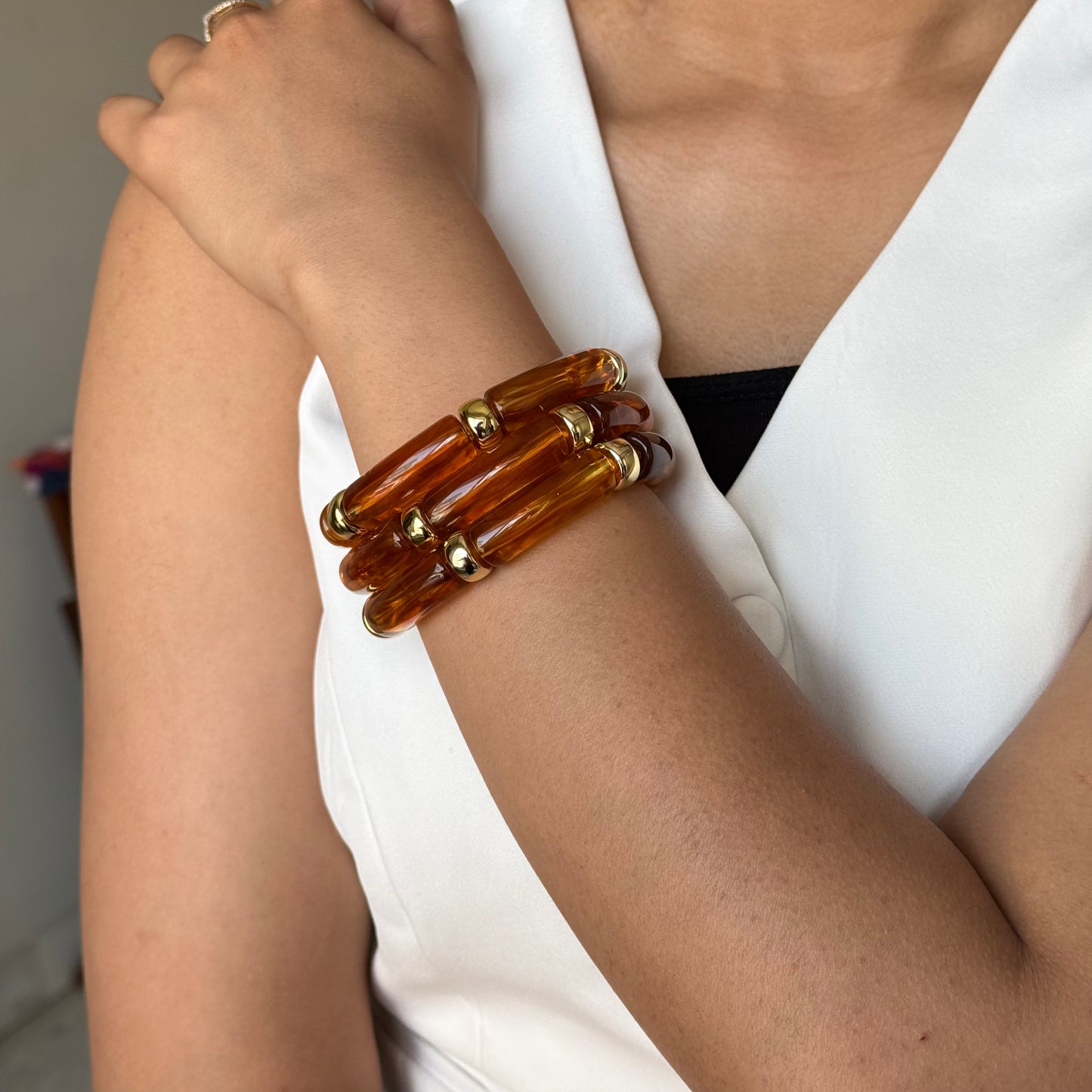 Retro Acrylic Bracelet Set