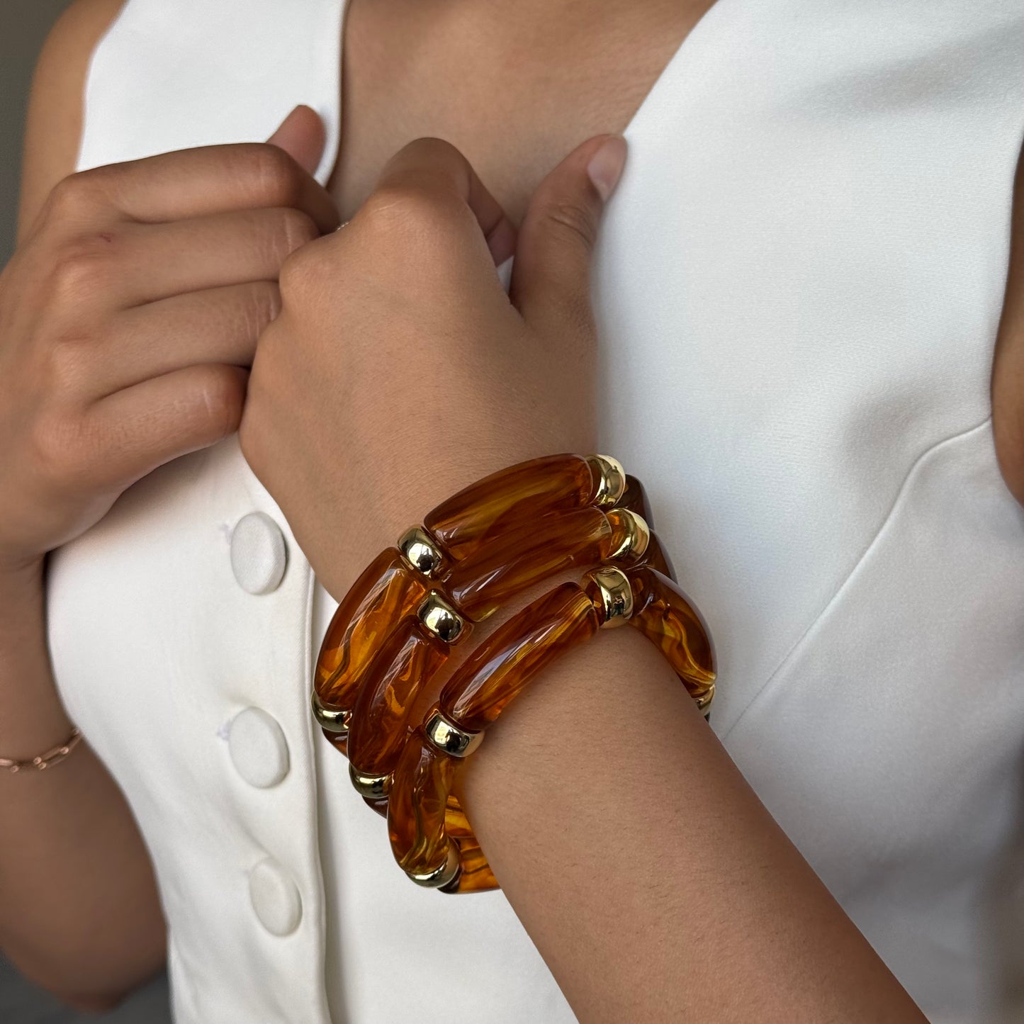 Retro Acrylic Bracelet Set