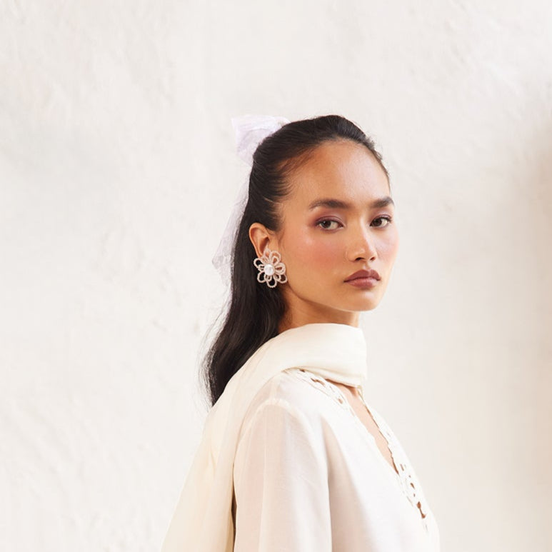 Shabana Beaded Flower Studs
